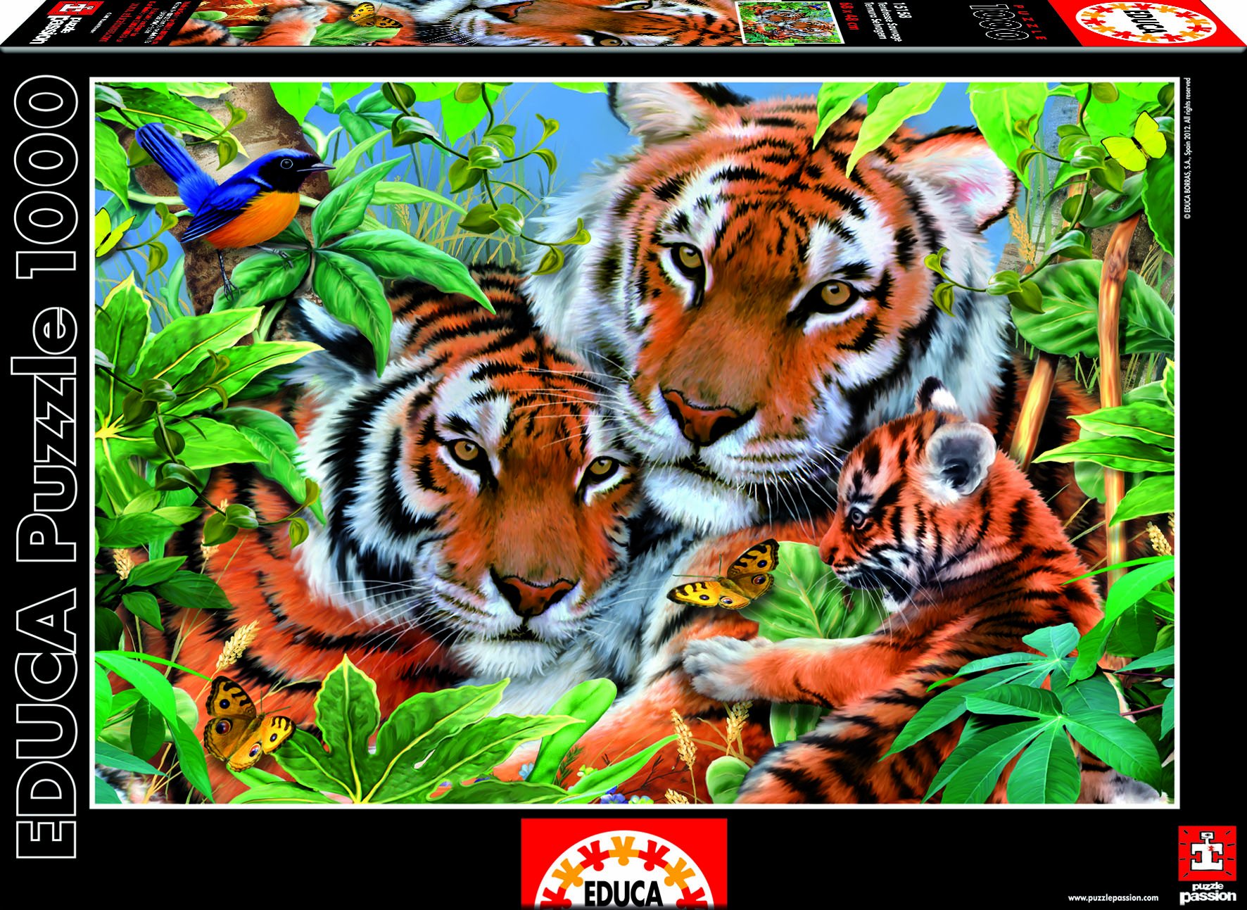 educa-15158-wilde-z-rtlichkeit-puzzle-1000-teile-tiger image 1