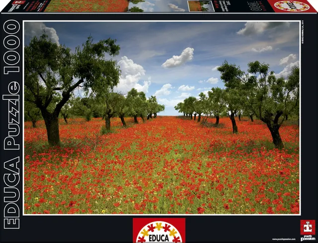 educa-15992-mohnfeld-puzzle-1000-teile-landschaft image 1