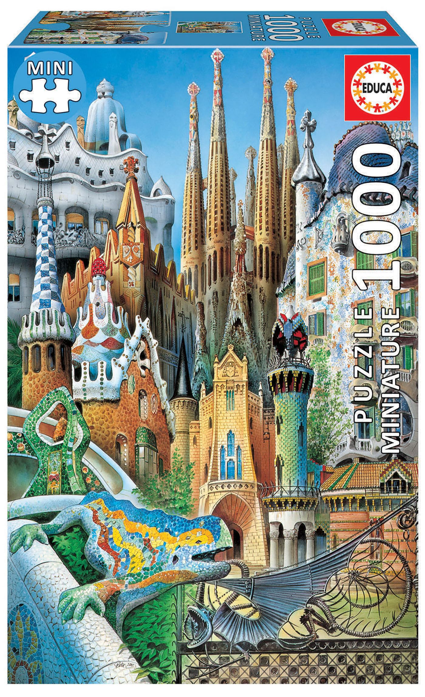 educa-gaudi-collage-11874-1000-teile-miniatur-puzzle image 1