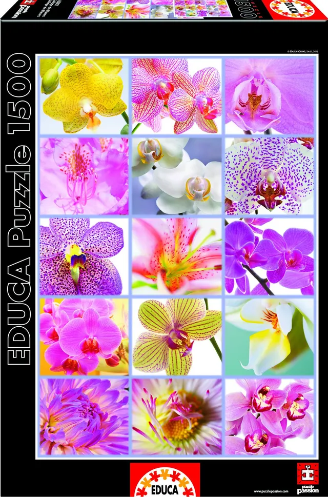 educa-16302-blumen-collage-puzzle-1500-teile image 1