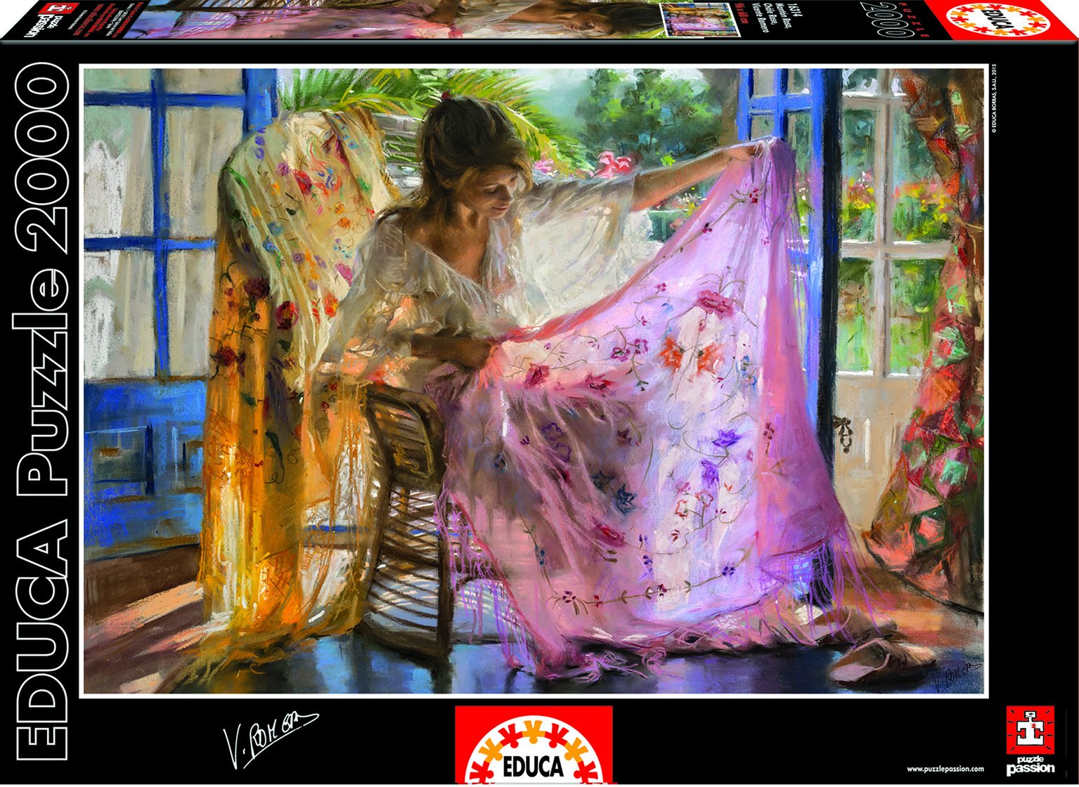 educa-16314-rosa-stola-puzzle-2000-teile-vicente-romero image 1