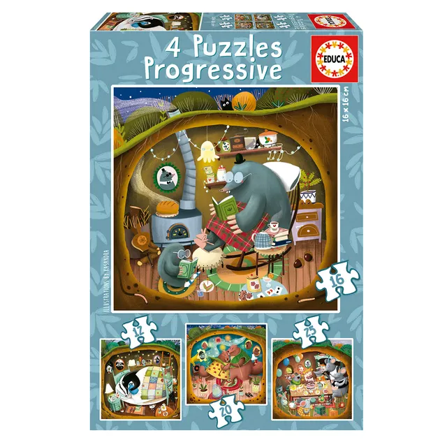 educa-waldgeschichten-kinderpuzzle-4in1-ab-3-jahren image 1
