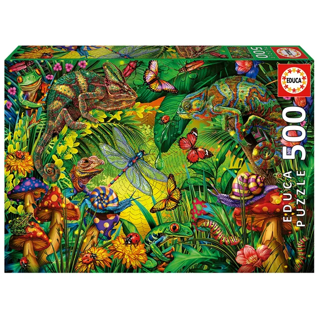 educa-19551-buntes-dschungelleben-puzzle-500-teile-tiere-48x34 image 1