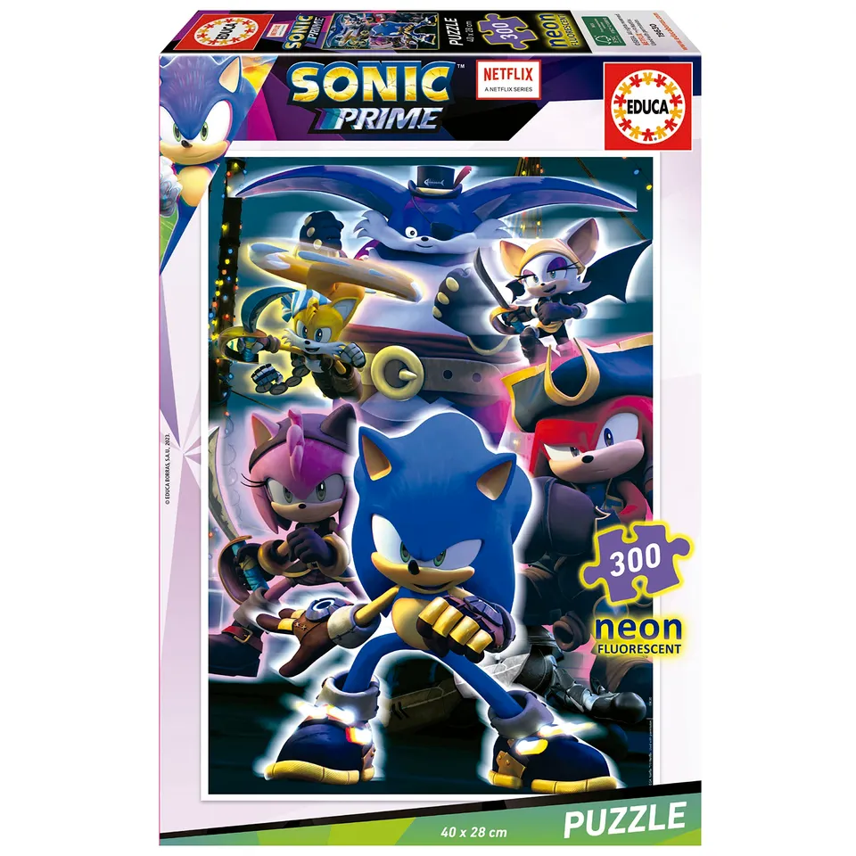 educa-sonic-prime-neon-19630-leuchtpuzzle-300-teile image 1