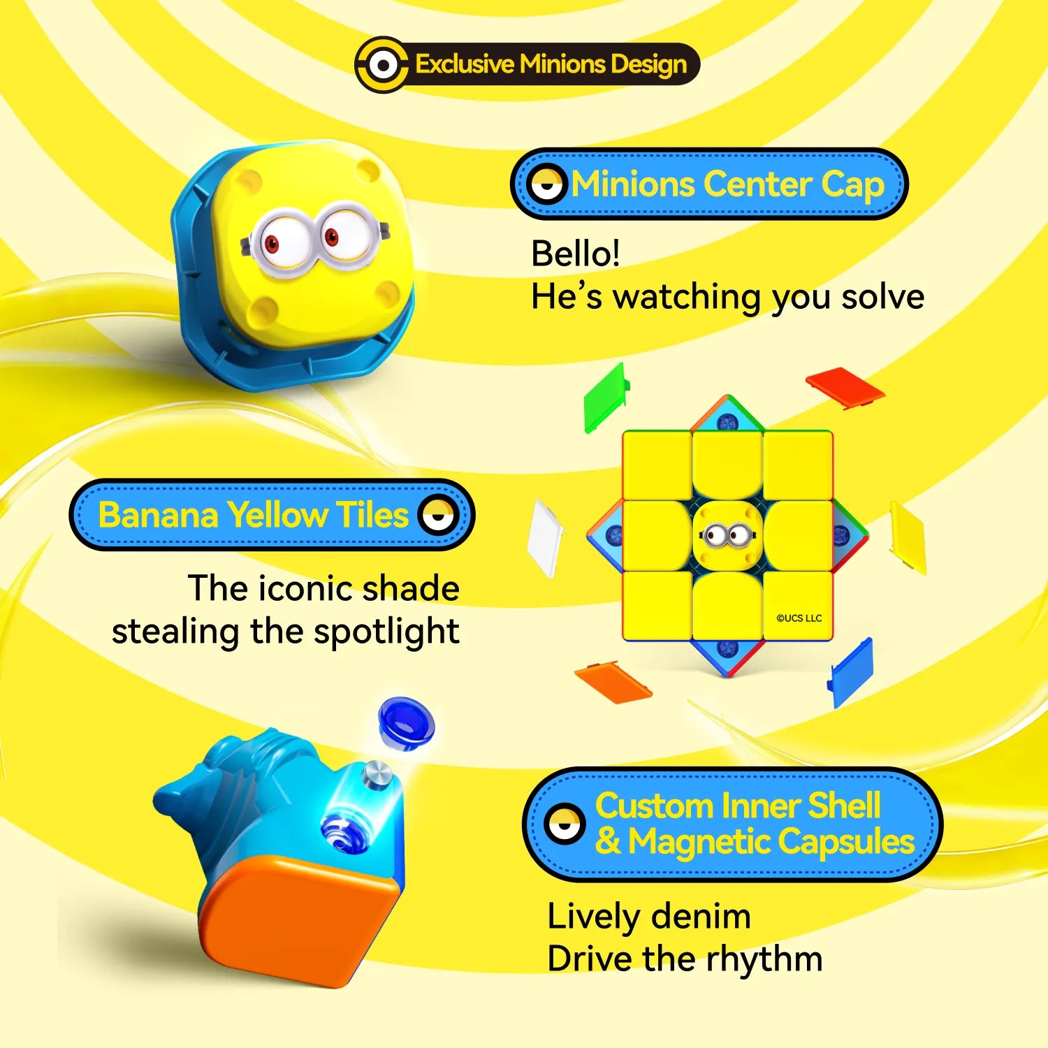 gan-i-carry-4-minions-smart-cube-3x3-magnetisch-matte image 5