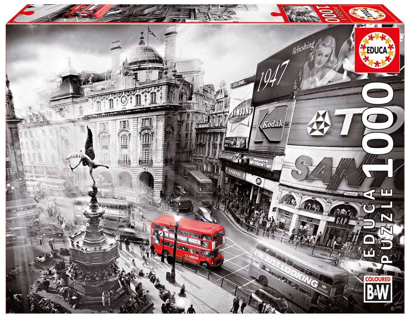 educa-piccadilly-circus-15981-puzzle-1000-teile-schwarz-wei image 1