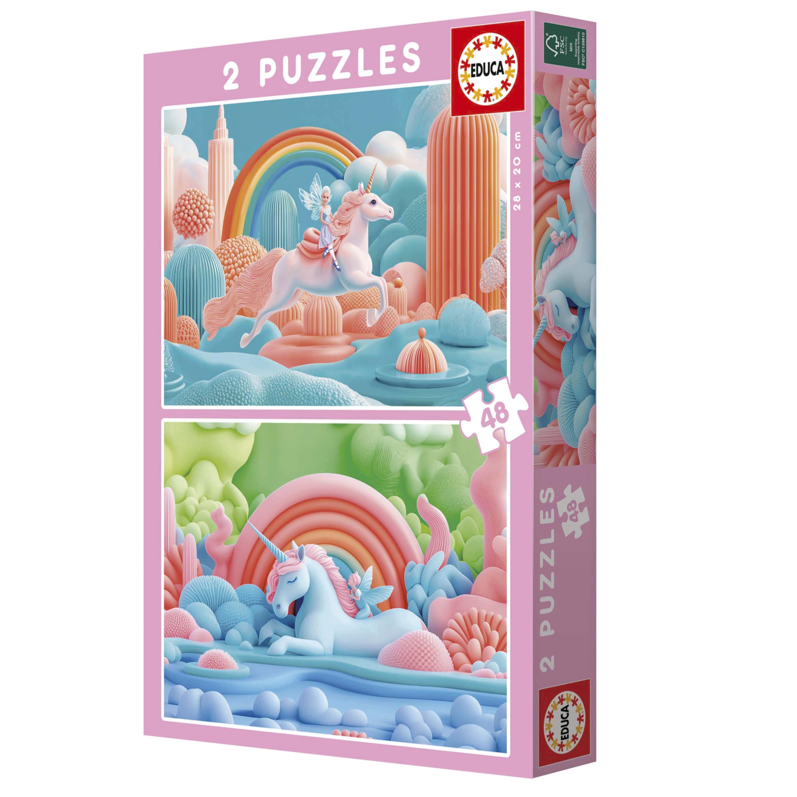 educa-magische-einh-rner-kinderpuzzle-2x48-teile-ab-4-jahren image 6