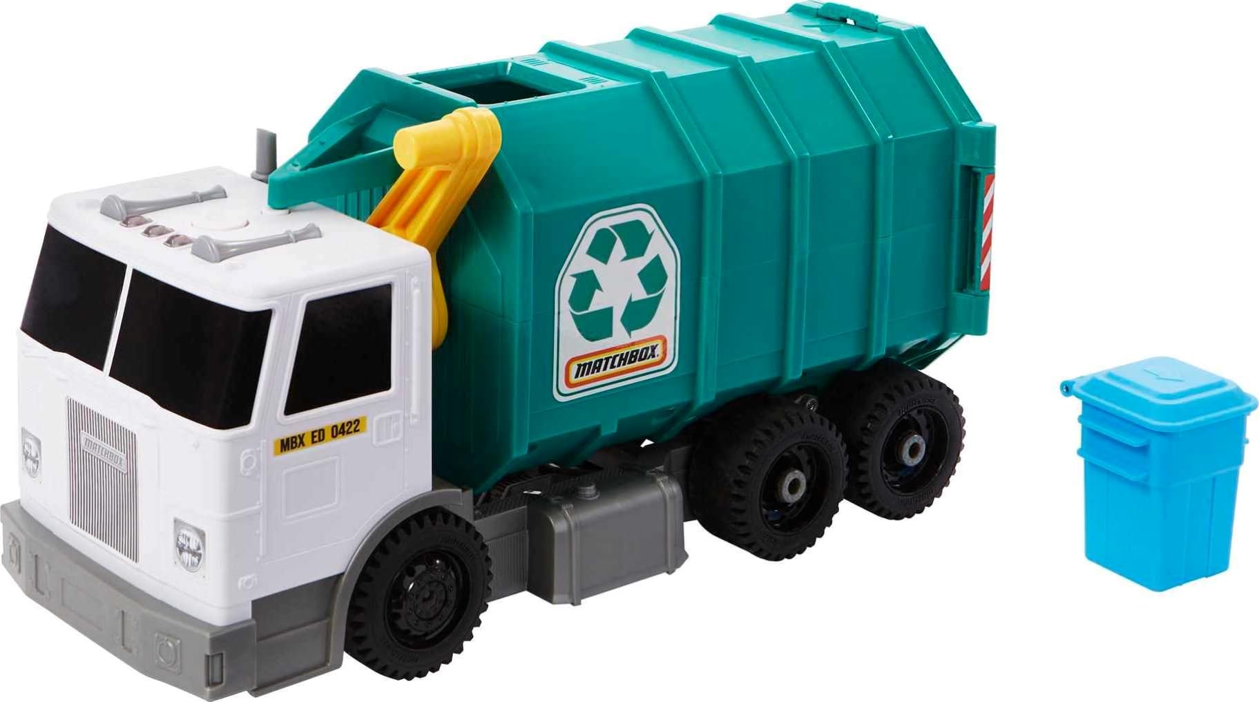 matchbox-working-rigs-hhr64-recycling-truck-38-cm-mit-licht-ab-3-j image 1