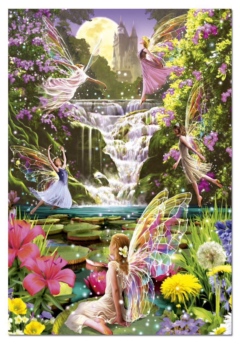 educa-feen-am-wasserfall-500-teile-puzzle-mit-kleber-fantasy image 2