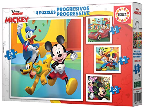 educa-mickeys-freunde-19294-kinderpuzzle-4in1-12-25-teile image 8