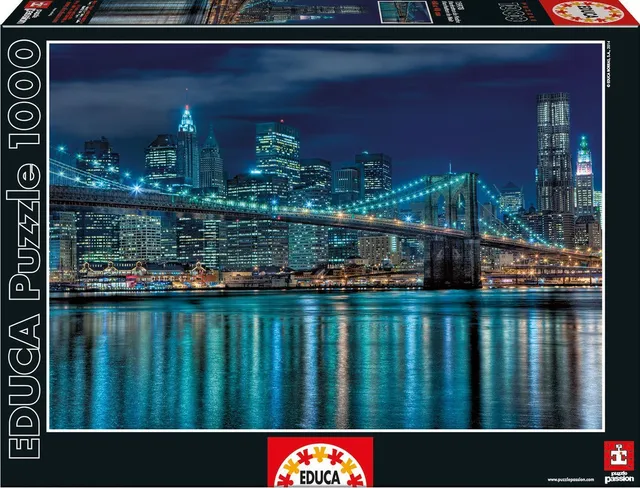 educa-manhattan-bei-nacht-15978-puzzle-1000-teile-stadt image 1