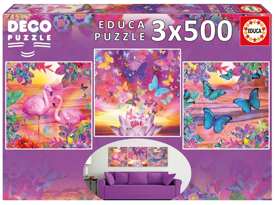 educa-17688-tropische-aussichten-puzzle-3x500-teile-mit-kleber image 1