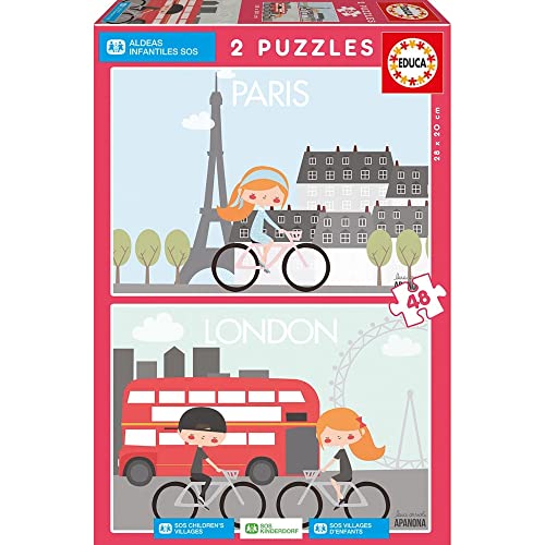 educa-17726-sos-kinderdorf-2x48-teile-kinderpuzzle image 2