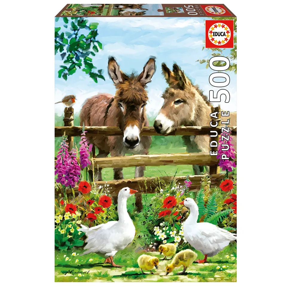 educa-19553-esel-puzzle-500-teile-tiermotiv-ab-11-jahre image 1