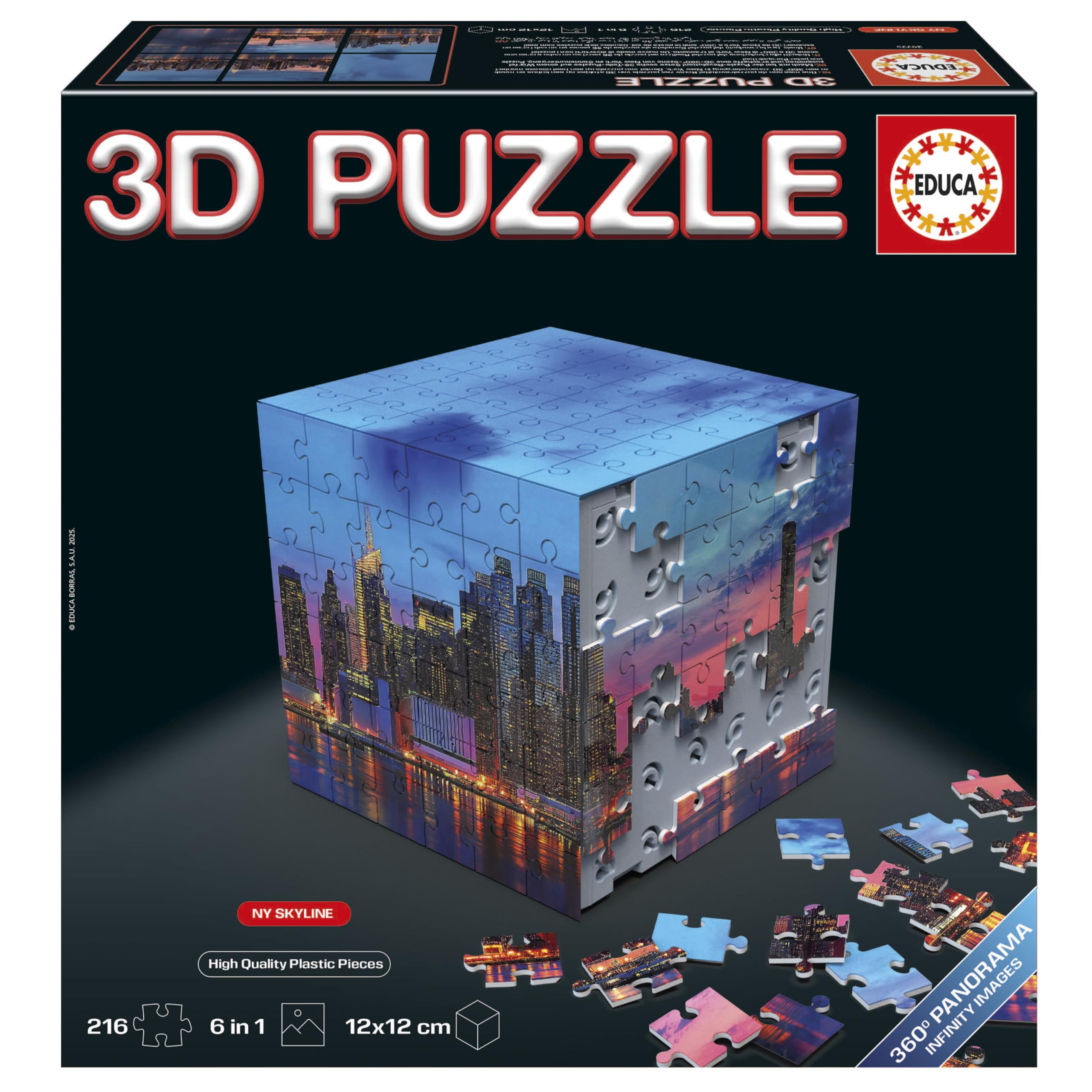 educa-3d-puzzle-ny-skyline-challenge-cube-216-teile-20335-ab-8 image 1