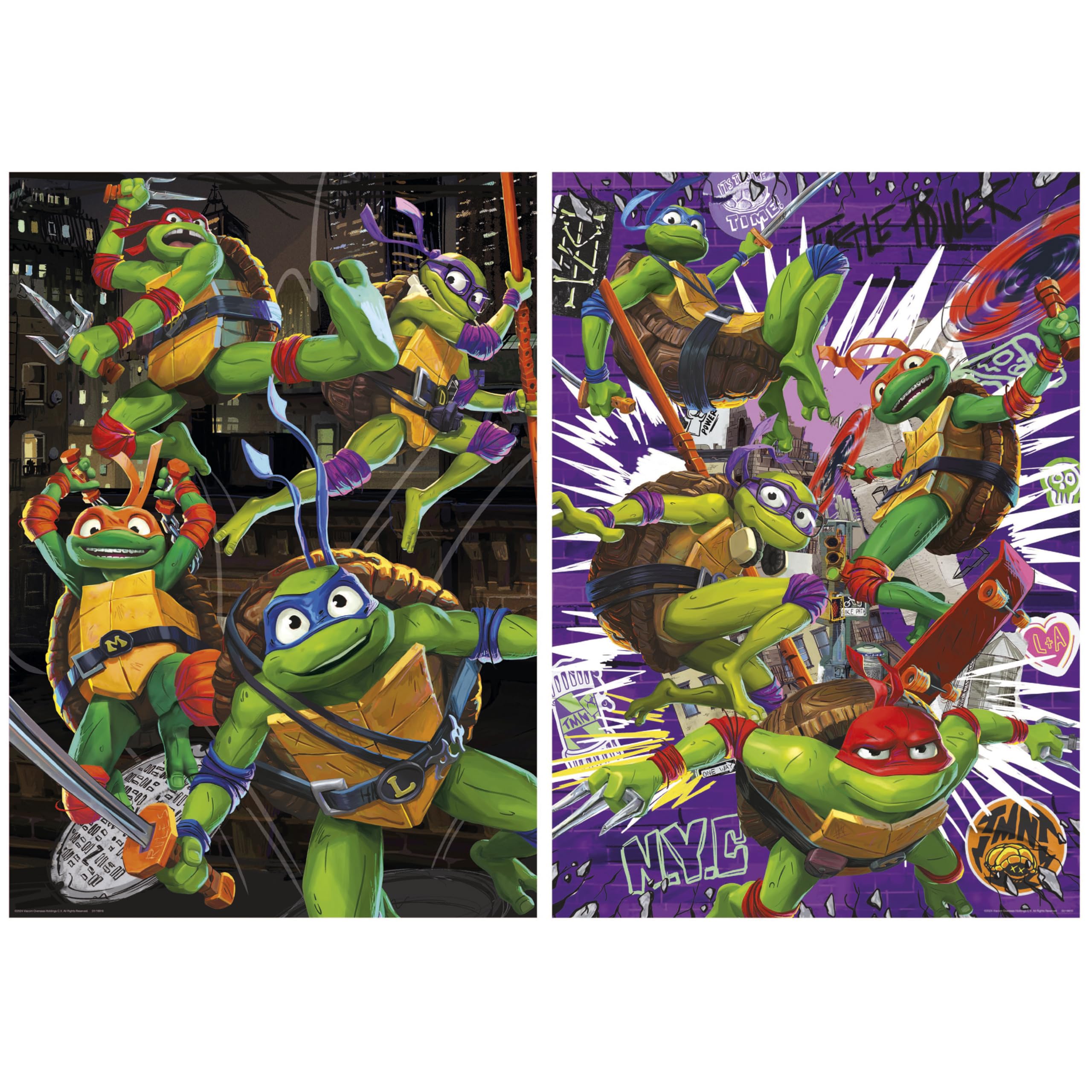 educa-ninja-turtles-19916-puzzle-2x500-teile-34x48-cm image 2