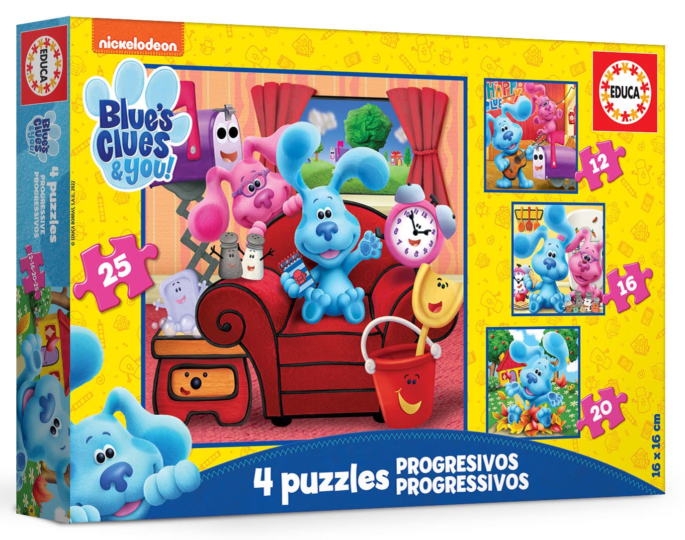 educa-blue-s-clues-you-4-in-1-kinderpuzzle-12-25-teile image 2