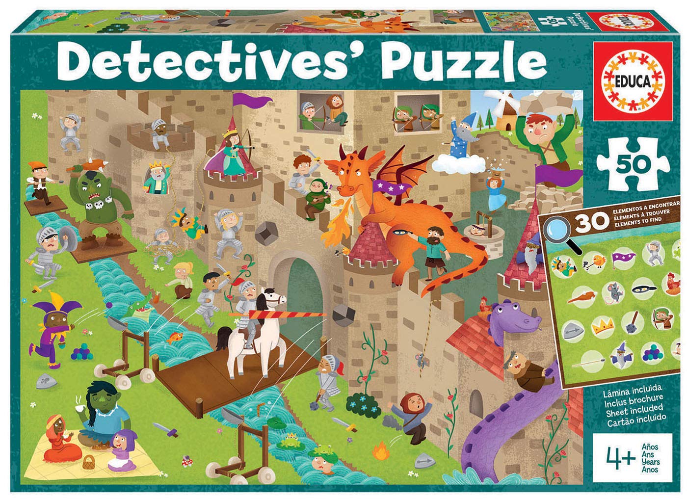 educa-schloss-detektiv-suchpuzzle-50-teile-ab-4-jahren image 1