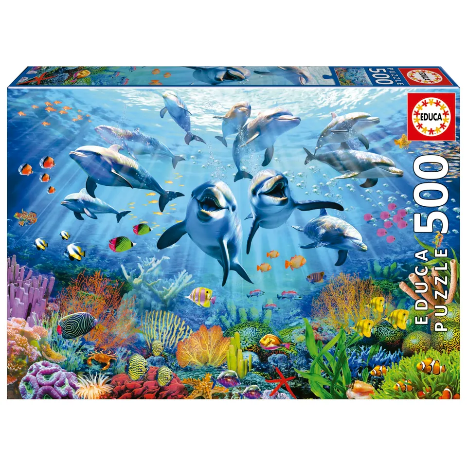 educa-19901-party-am-meeresgrund-puzzle-500-teile-mit-kleber image 1