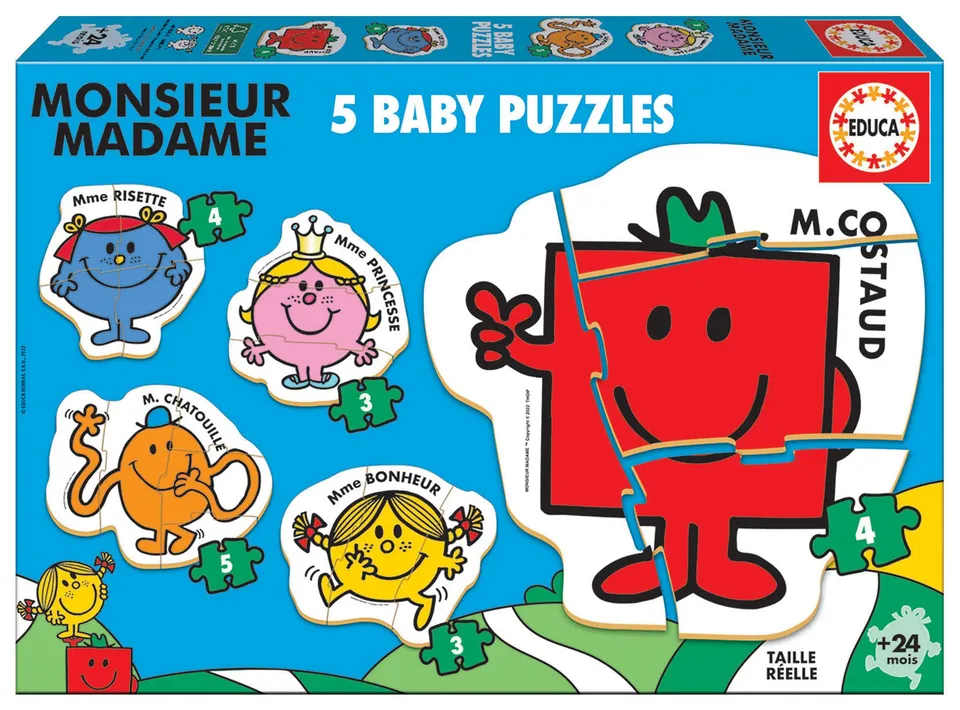 educa-monsieur-madame-19400-baby-puzzle-5in1-ab-2-jahren image 1