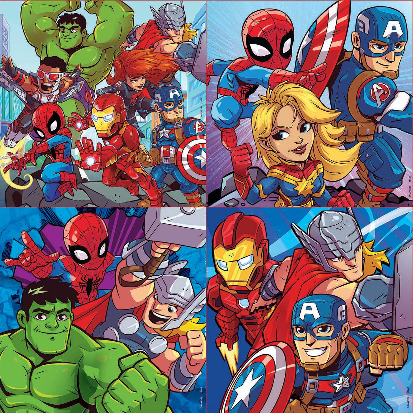 educa-marvel-super-heroe-18647-kinderpuzzle-4in1-12-25-teile image 2