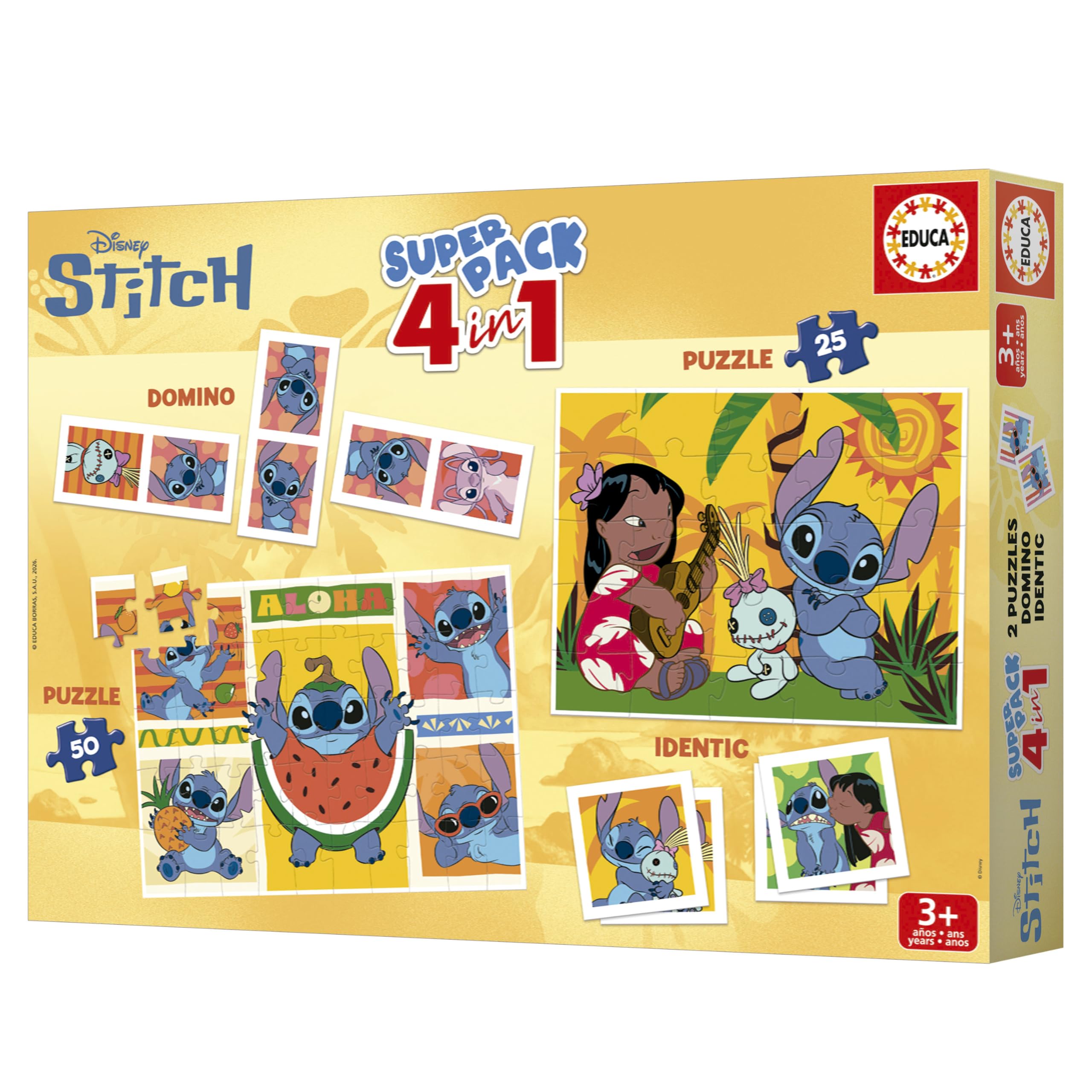 educa-stitch-20474-superpack-spiel-4in1-puzzle-memo-domino image 3
