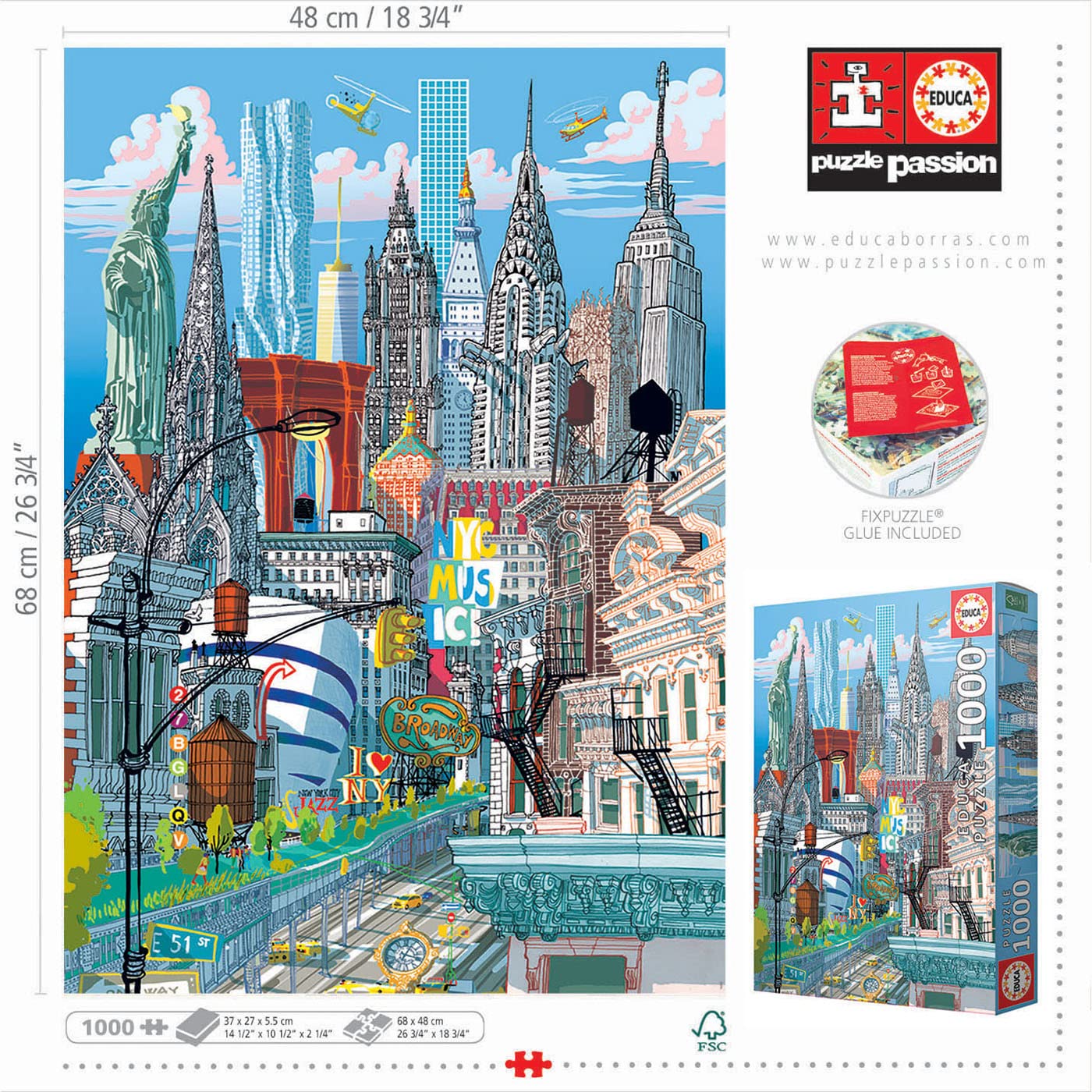 educa-19265-new-york-puzzle-1000-teile-city-68x48 image 3