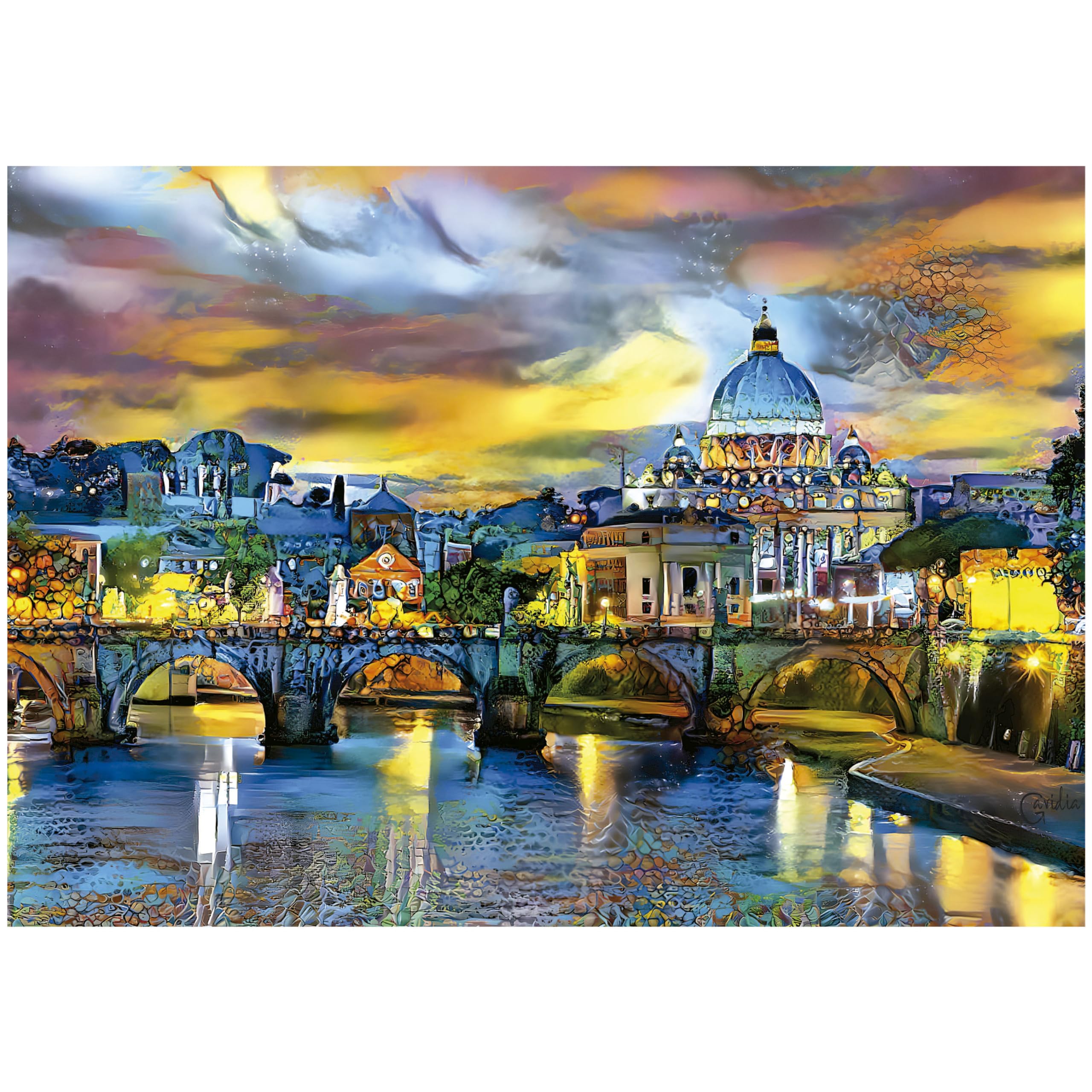 educa-petersdom-und-engelsbr-cke-puzzle-1500-teile-rom-motiv image 2