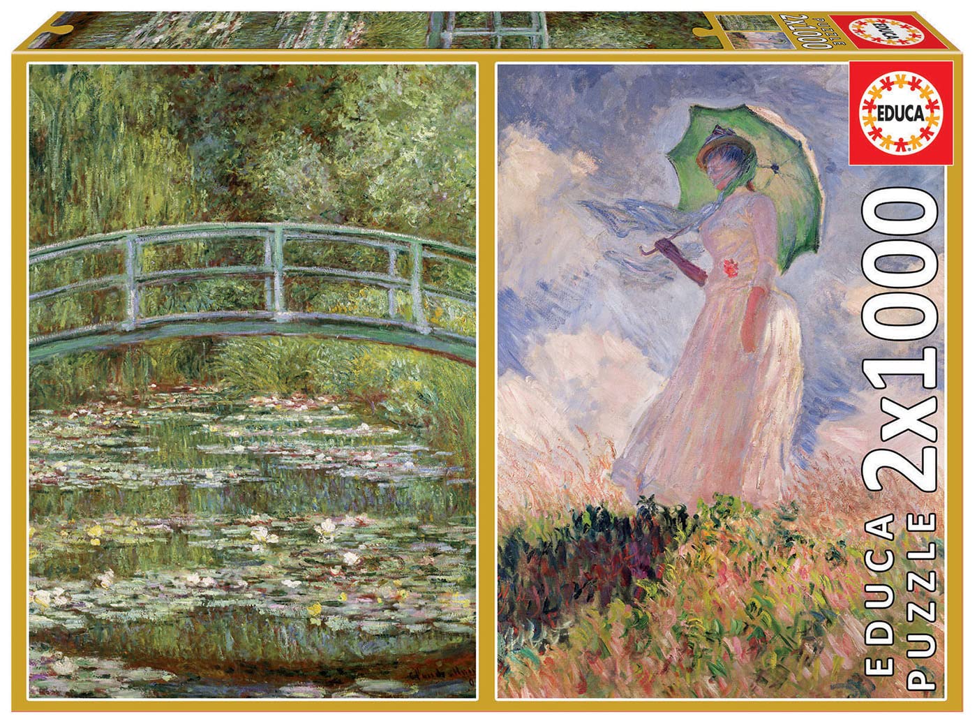 educa-seerosen-monet-19270-puzzle-2x1000-teile-kunst-set image 1