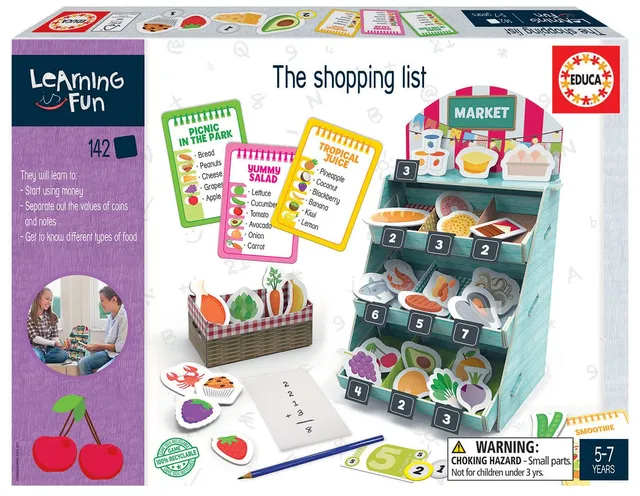 educa-learning-is-fun-18843-einkaufsliste-lernspiel-ab-5-jahren image 1