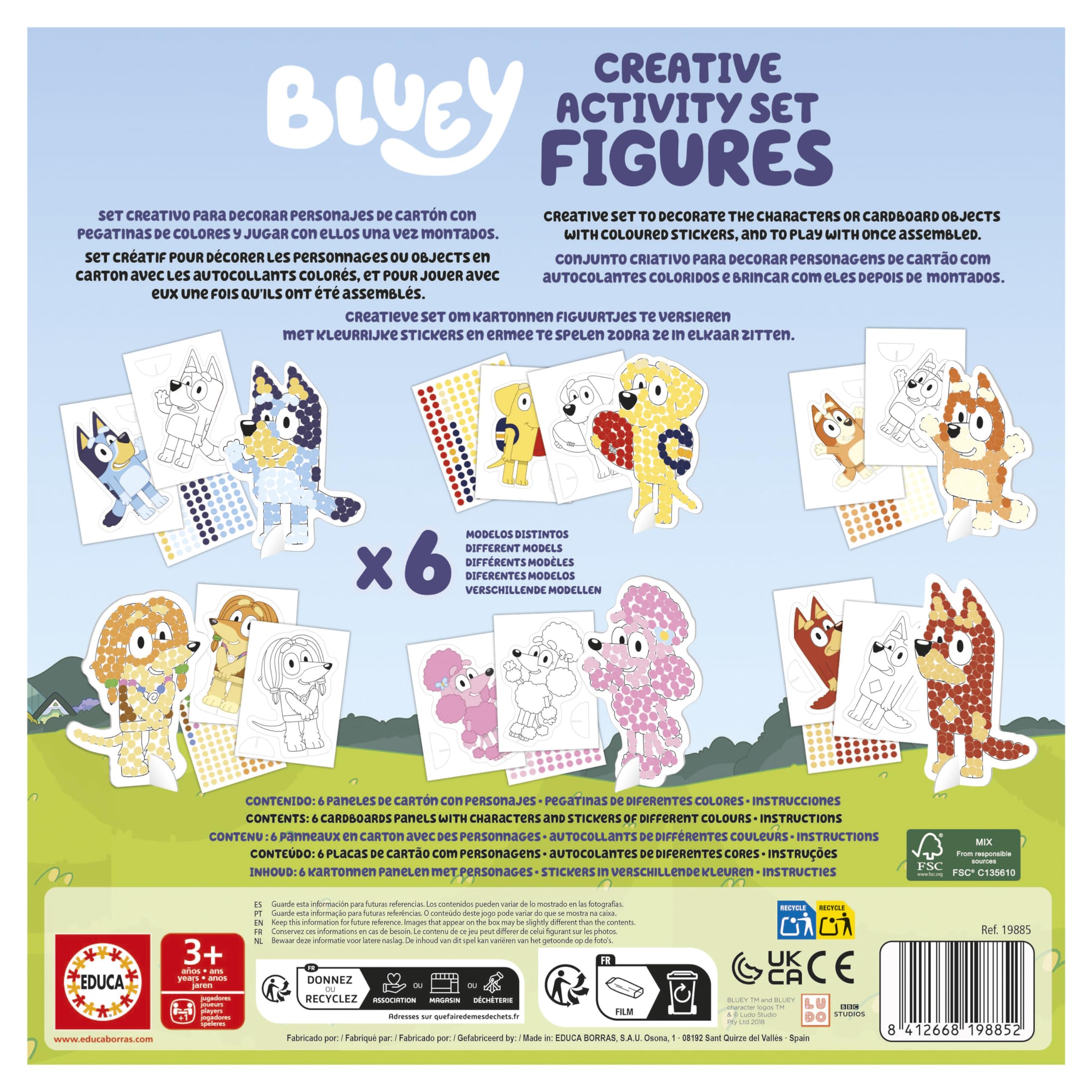 educa-arts-crafts-19885-bastelset-blaue-figuren-3d-mit-stickern image 3
