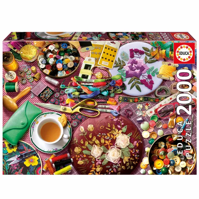 educa-20263-der-n-htisch-puzzle-2000-teile-vintage-n-hen image 1