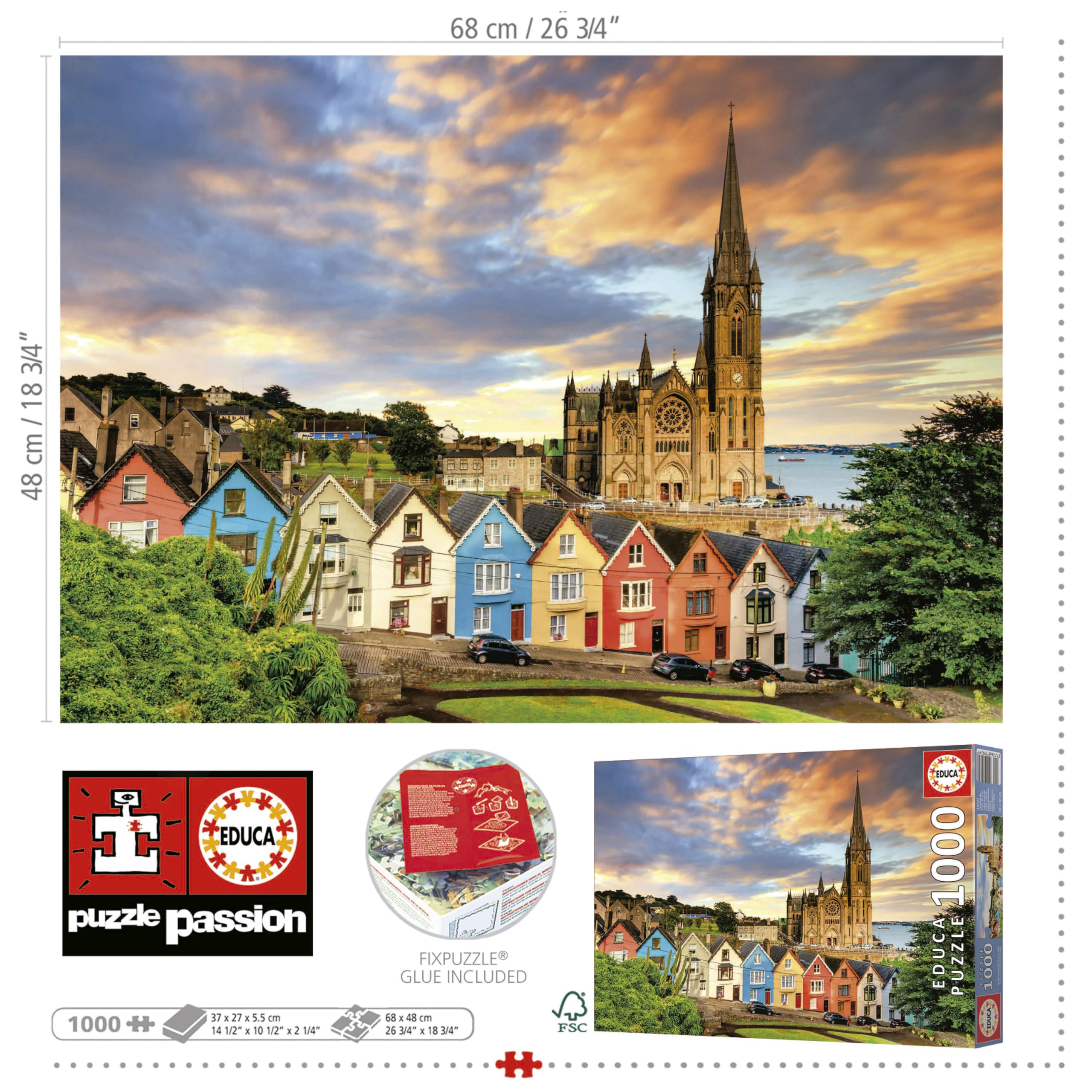 educa-cobh-kathedrale-19927-puzzle-1000-teile-68x48-cm image 3