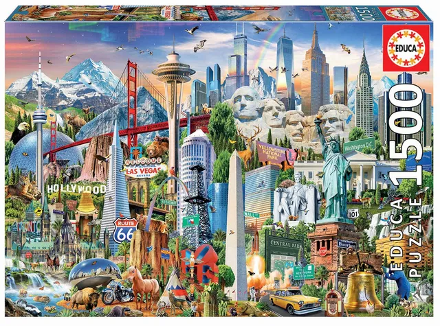 educa-wahrzeichen-amerika-puzzle-1500-teile-85x60-cm image 1