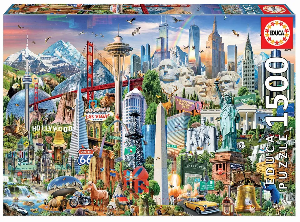 educa-wahrzeichen-amerika-puzzle-1500-teile-85x60-cm image 1