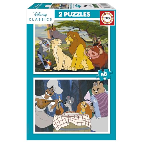 educa-disney-tiere-19996-kinderpuzzle-2x48-teile-ab-4-jahren image 6