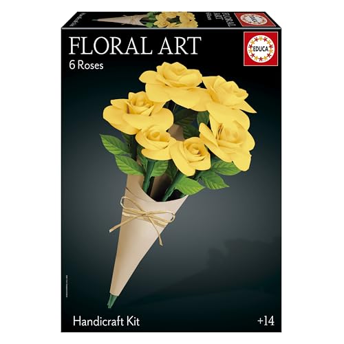 educa-floral-art-gelber-rosenstrau-papierrosen-bastelset image 7