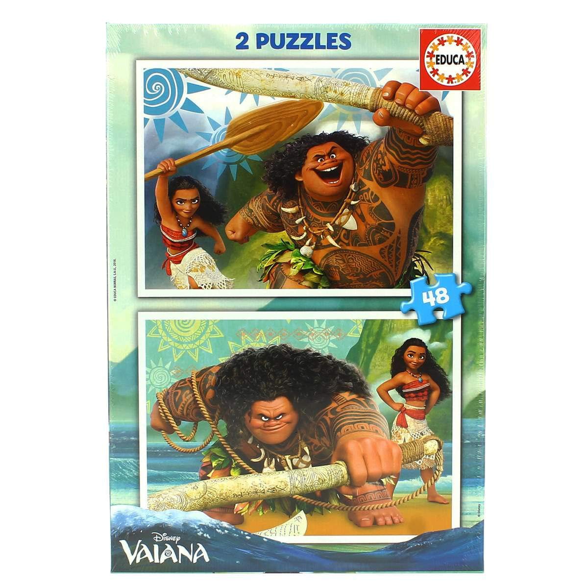 educa-vaiana-puzzleset-2x48-teile-disney-kinderpuzzle-ab-4 image 1