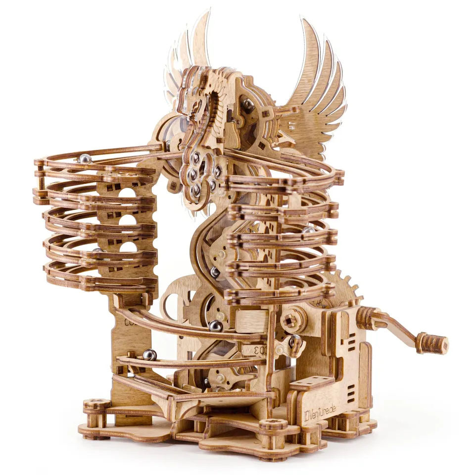 idventure-dragon-murmelbahn-3d-holzpuzzle-bausatz-260-teile image 1