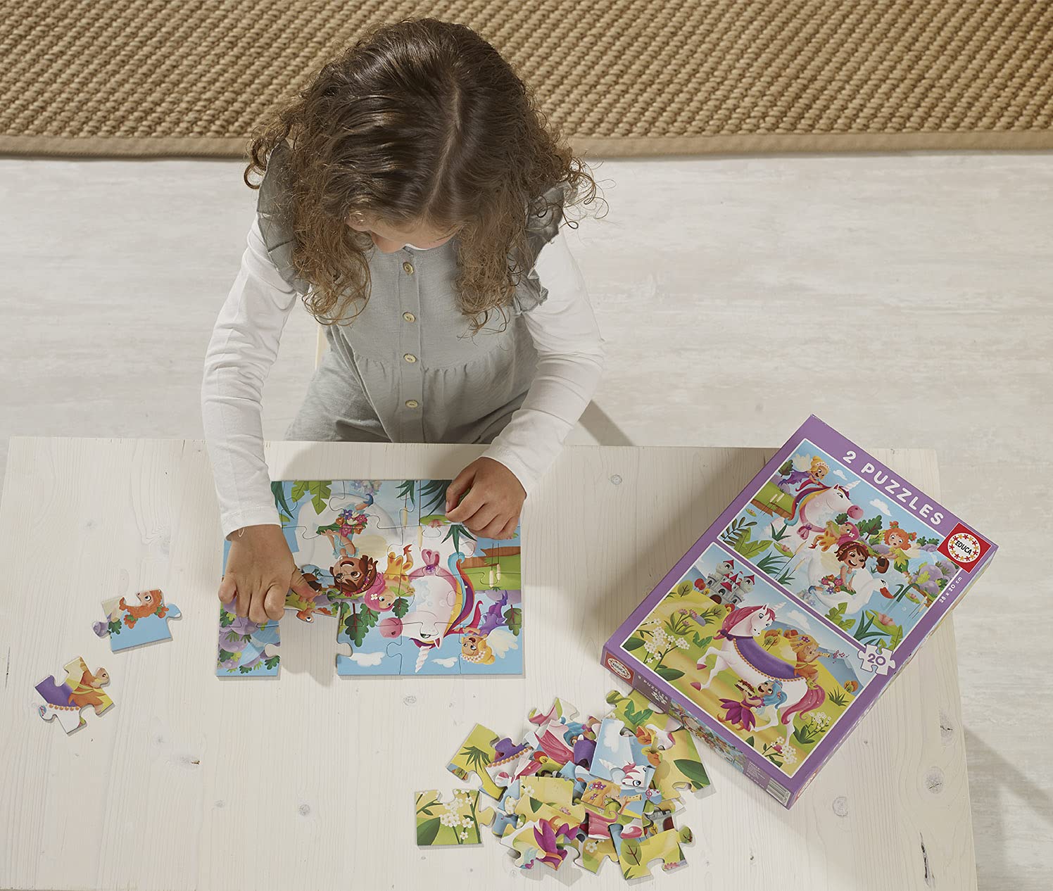 educa-einh-rner-und-feen-puzzle-2x20-teile-ab-3-jahren image 3