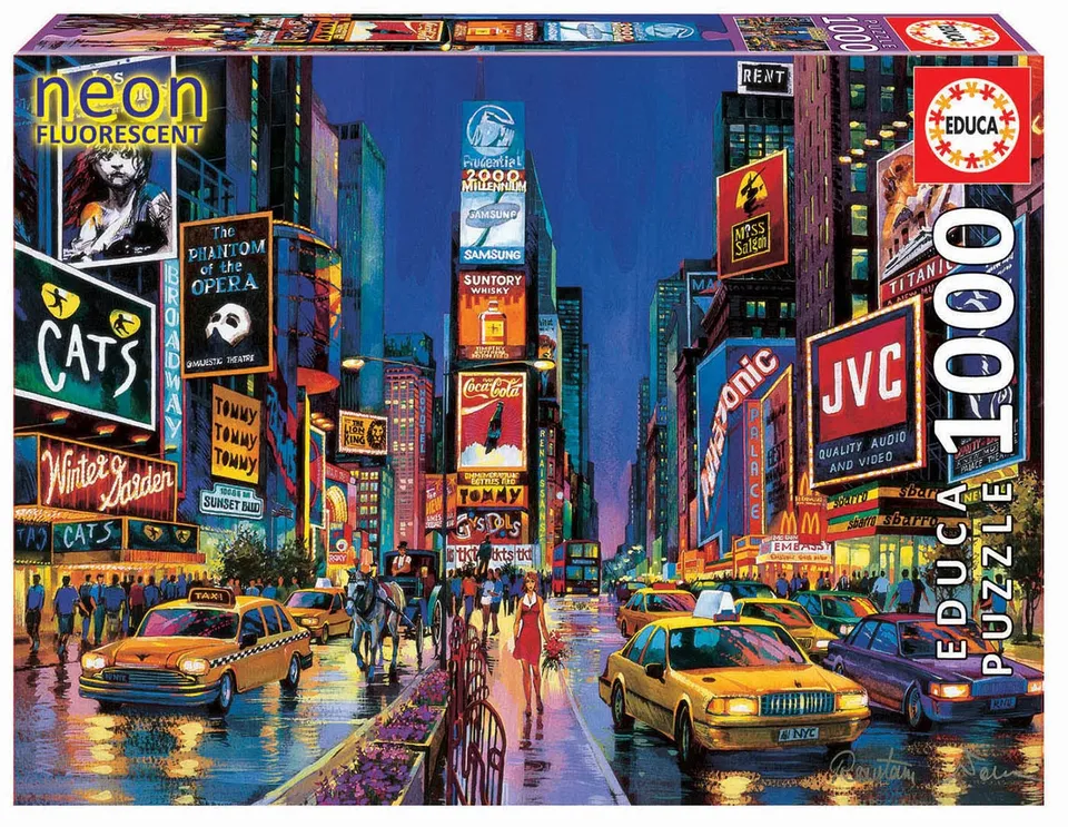 educa-neon-times-square-13047-puzzle-1000-teile image 1