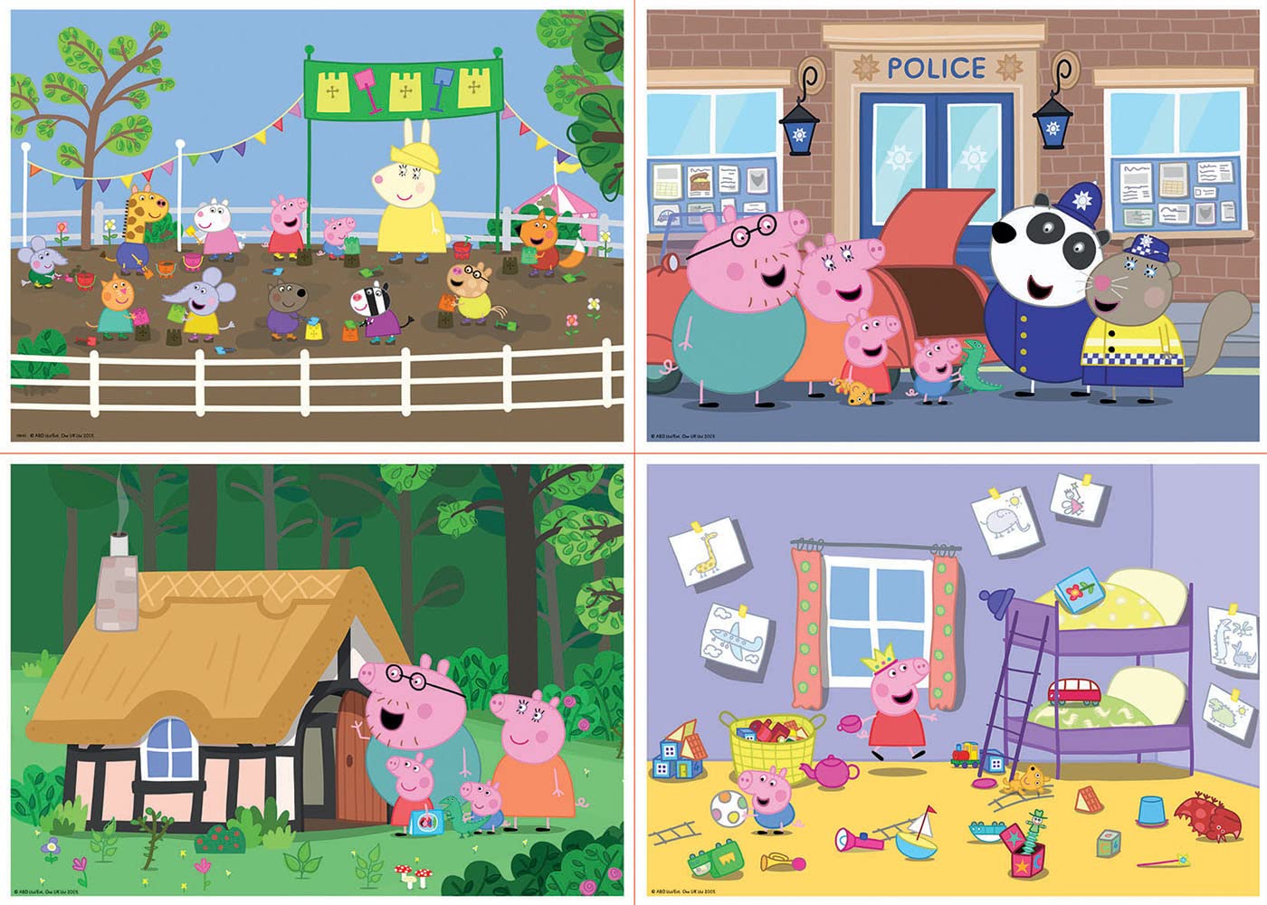 educa-peppa-wutz-18645-kinderpuzzle-4in1-20-80-teile image 2