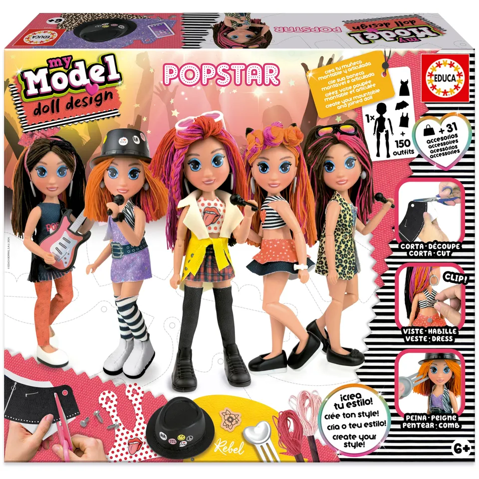 educa-my-model-pop-star-19203-puppe-bastelset-pop-star-design image 1