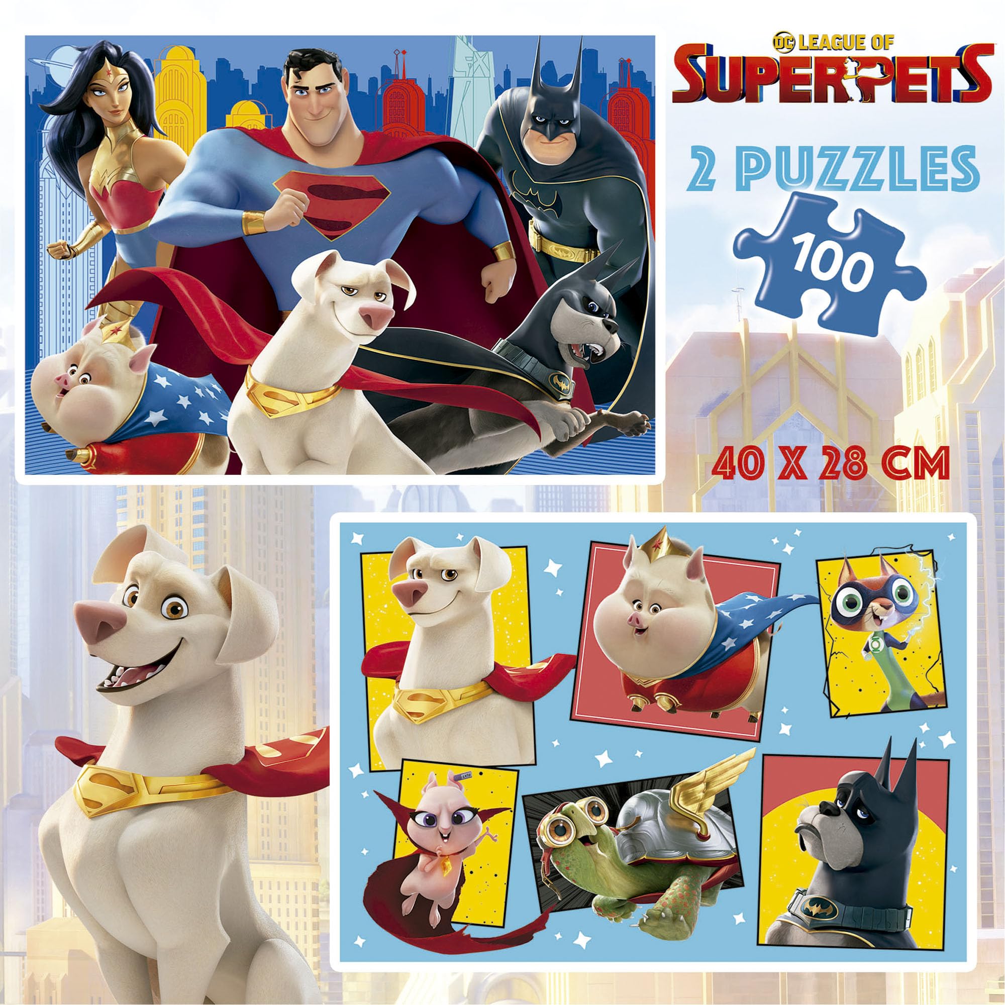 educa-19484-dc-superpets-puzzle-2x100-teile-ab-5-j image 2