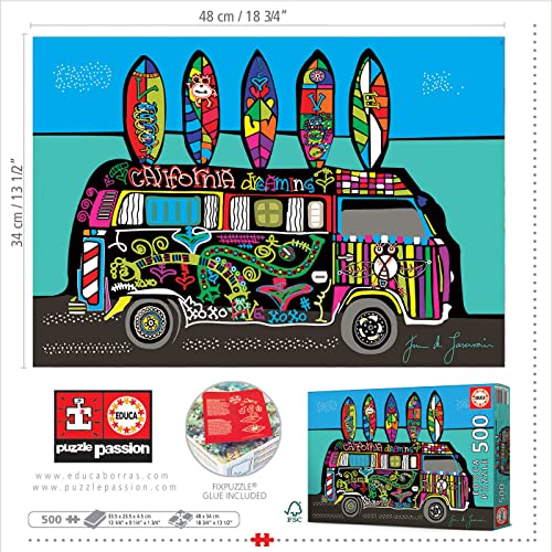 educa-california-dreaming-19246-puzzle-500-teile-surfen image 8