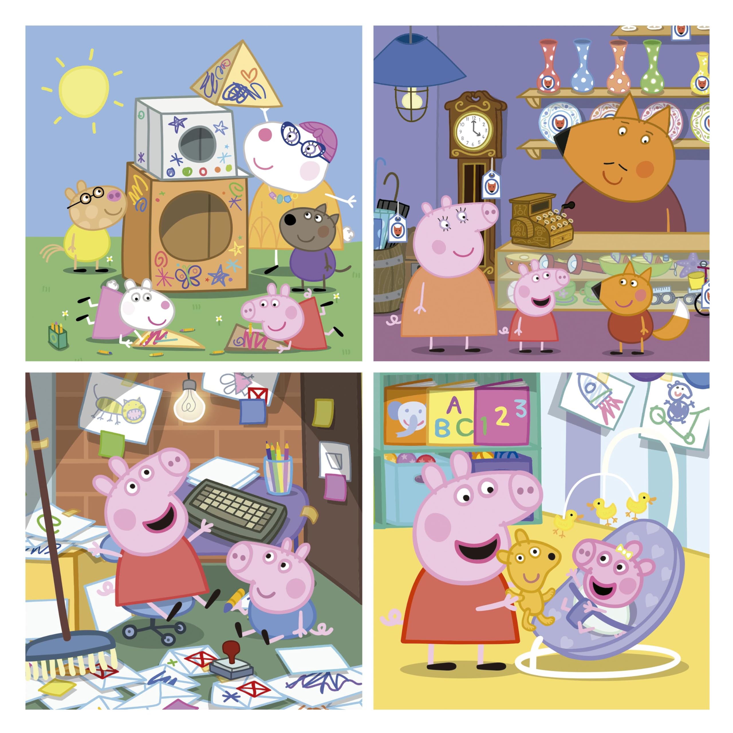 educa-peppa-pig-kinderpuzzle-4in1-12-25-teile-20326-ab-3-jahren image 2