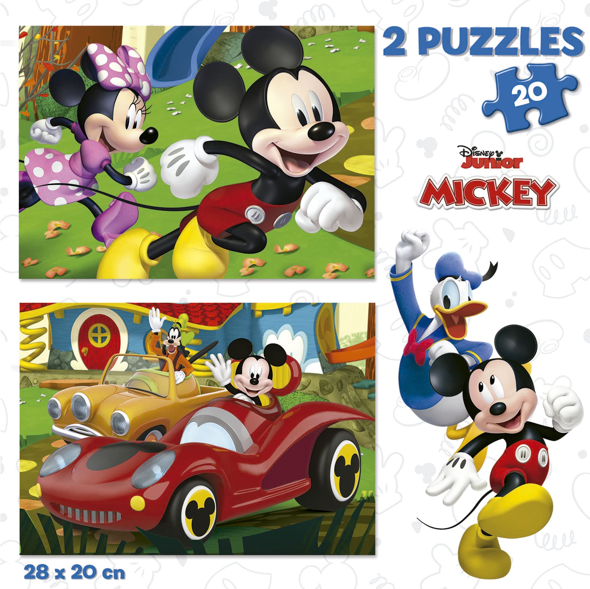 educa-19311-mickey-funhouse-2x20-teile-kinderpuzzle-ab-3-jahren image 2