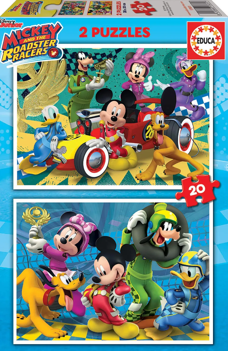 educa-mickey-roadster-racers-2x20-kinderpuzzle-ab-3-jahren image 1