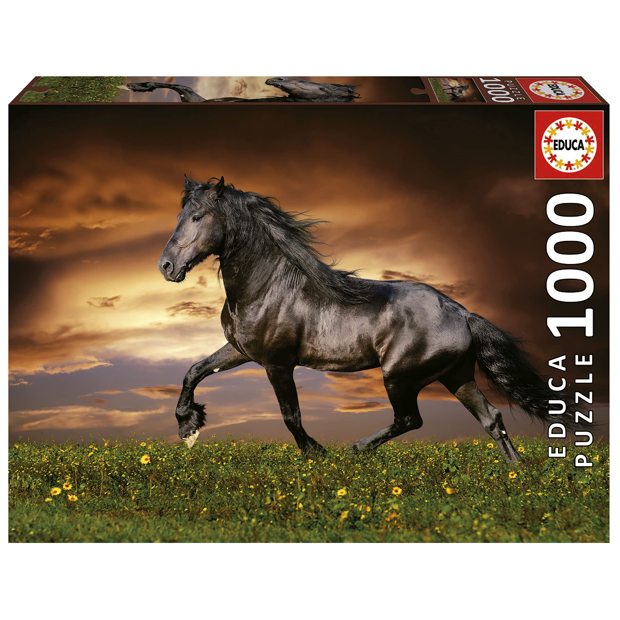 educa-friese-in-der-d-mmerung-19555-puzzle-1000-teile-pferd image 1