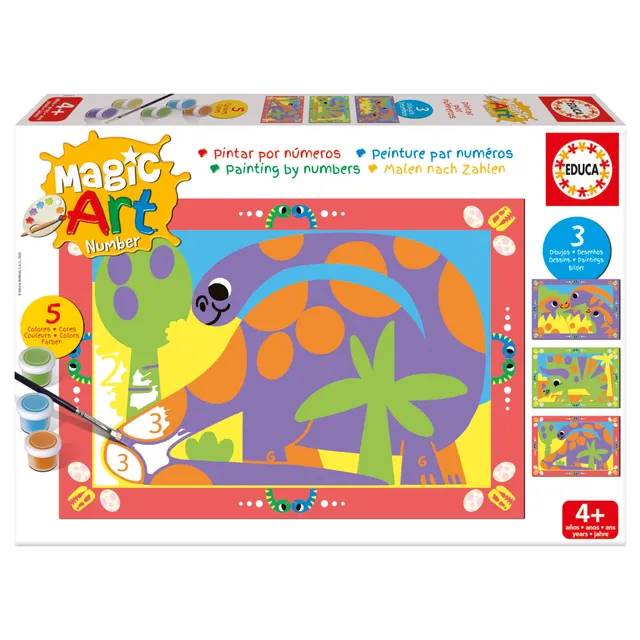 educa-20401-magic-art-dinosaurierzahlen-malset-ab-4-jahren image 1